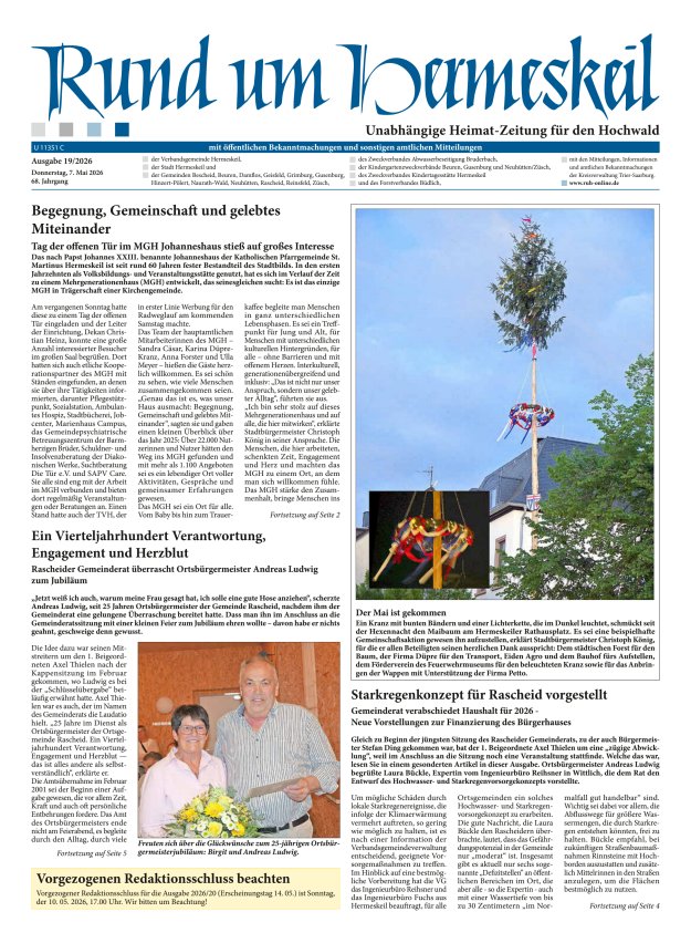 Rund um Hermeskeil Titelblatt 19/2026