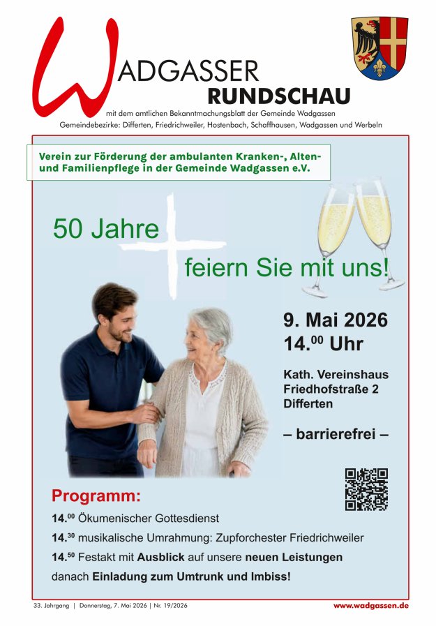 Wadgasser Rundschau Titelblatt 19/2026