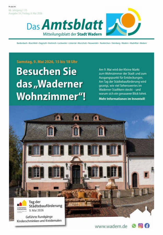 Stadt Wadern Titelblatt 19/2026