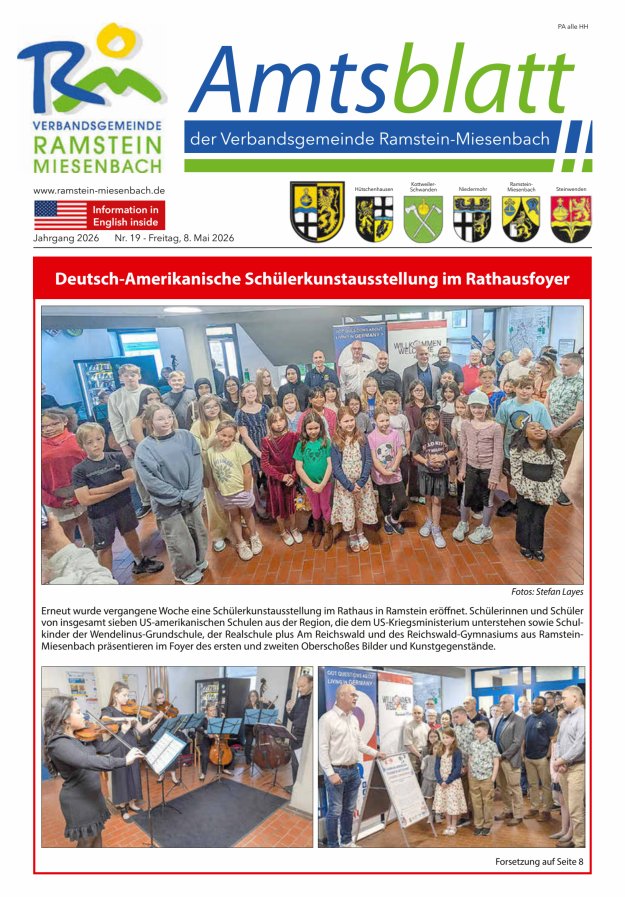 Amtsblatt VG Ramstein-Miesenbach Titelblatt 19/2026