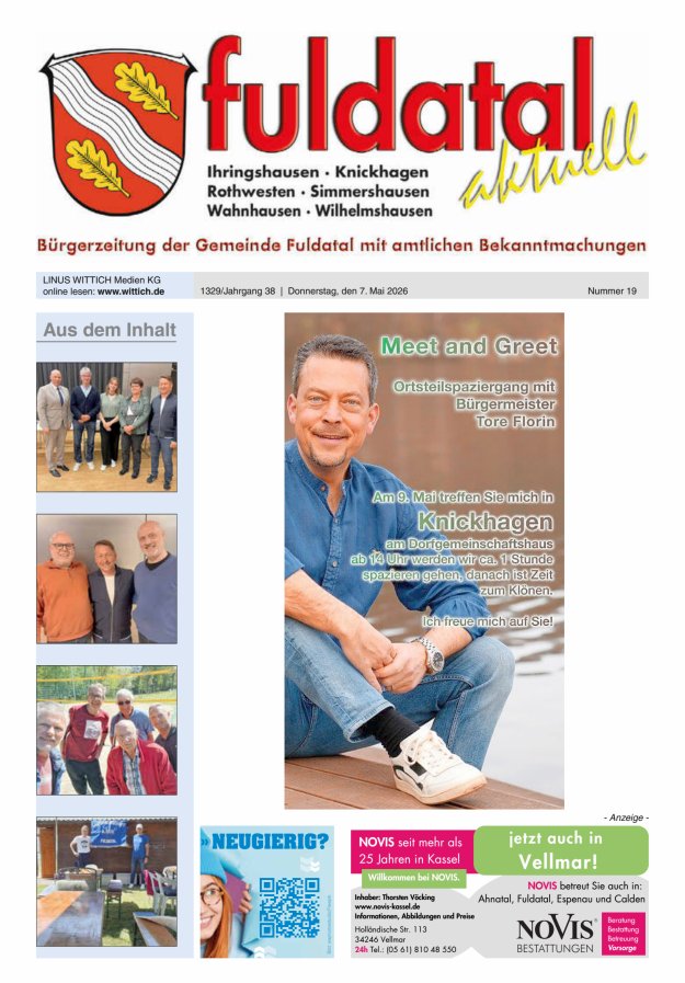 Fuldatal aktuell Titelblatt 19/2026