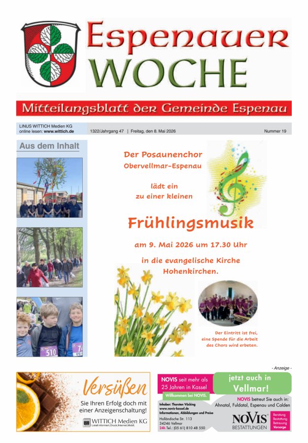 Espenauer Woche Titelblatt 19/2026