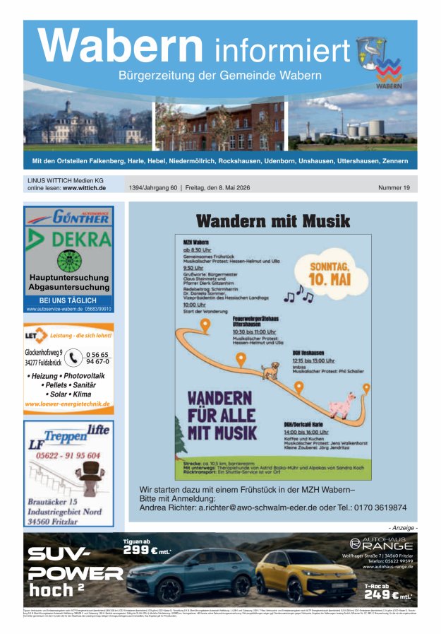 Wabern informiert Titelblatt 19/2026