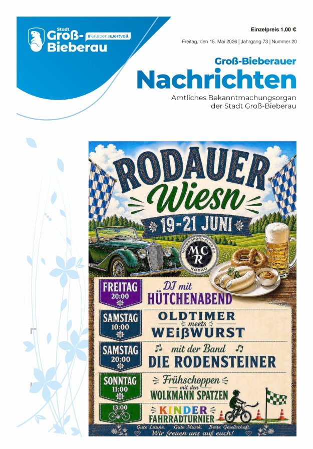 Groß-Bieberauer Nachrichten Titelblatt 20/2026