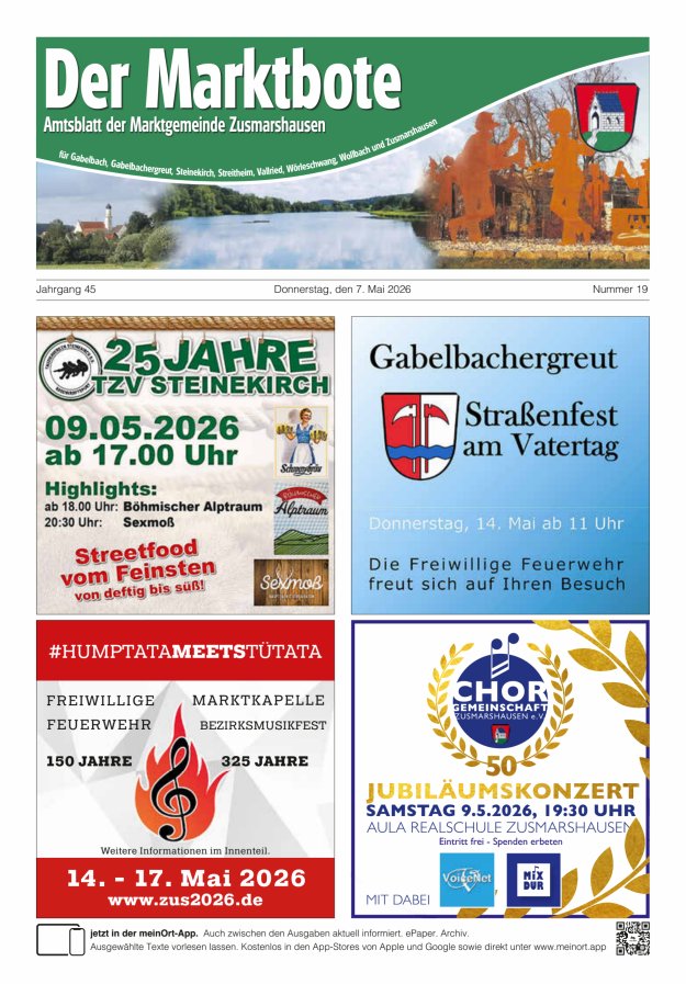 Zusmarshausen - Der Marktbote Titelblatt 19/2026