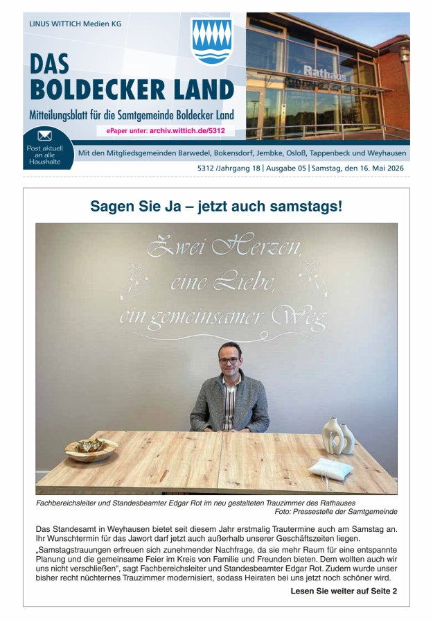 Samtgemeinde Boldecker Land Titelblatt 05/2026