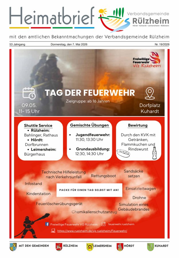 Heimatbrief VG Rülzheim Titelblatt 19/2026