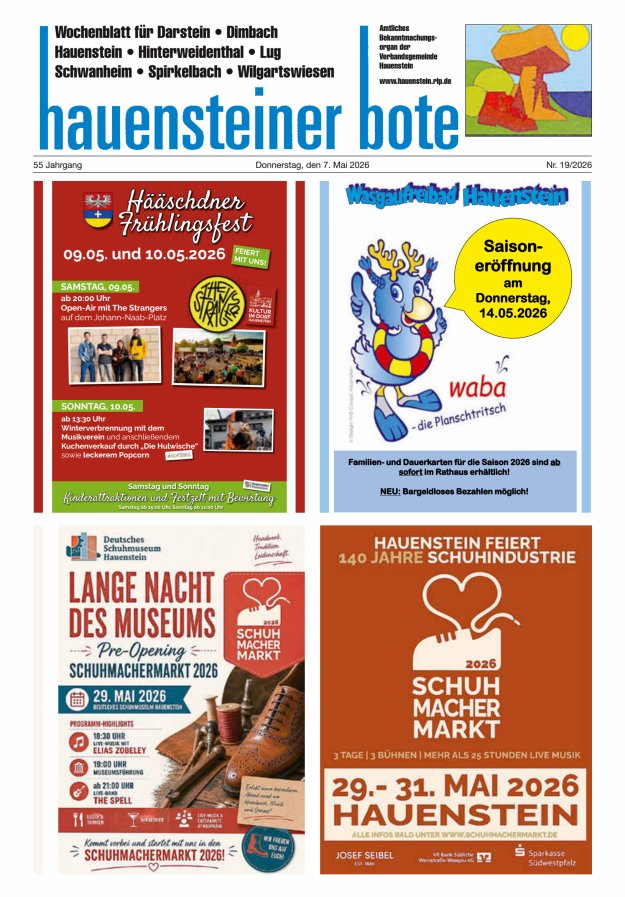 Hauensteiner Bote Titelblatt 19/2026
