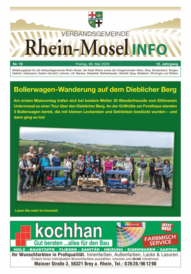 Rhein-Mosel Info Titelblatt 19/2026