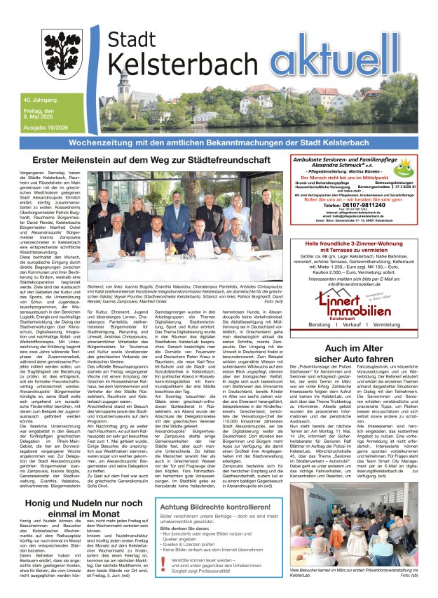 Kelsterbach aktuell Titelblatt 19/2026