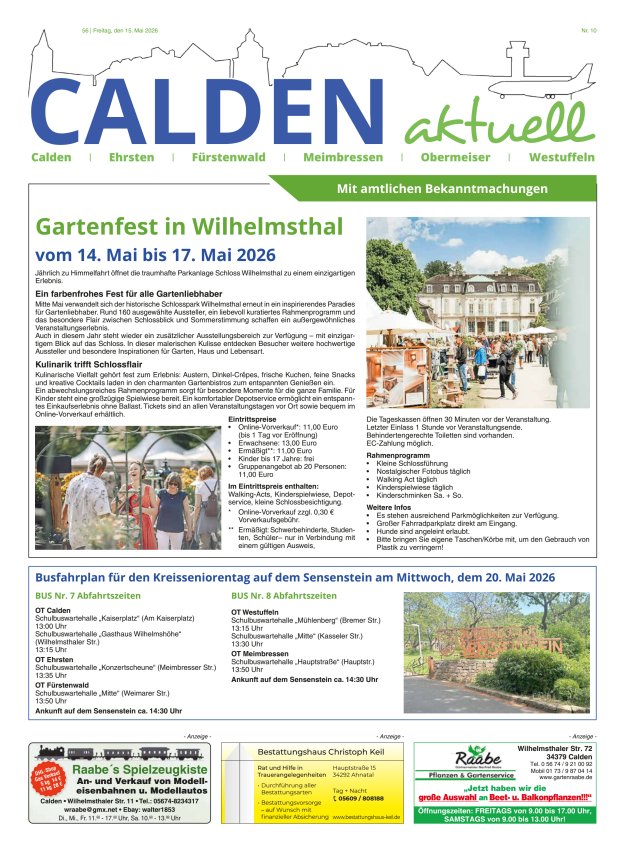 Calden aktuell Titelblatt 10/2026