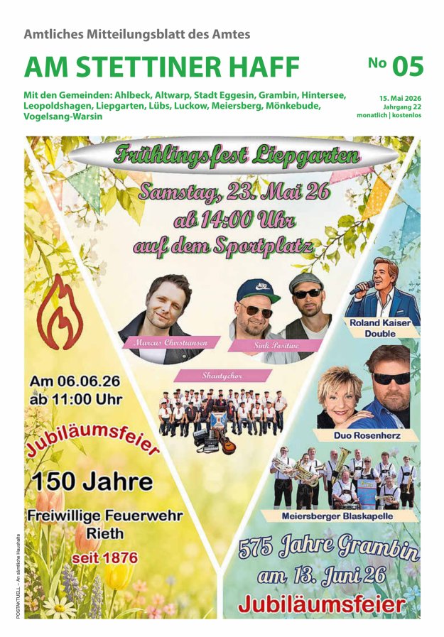 Am Stettiner Haff Titelblatt 05/2026
