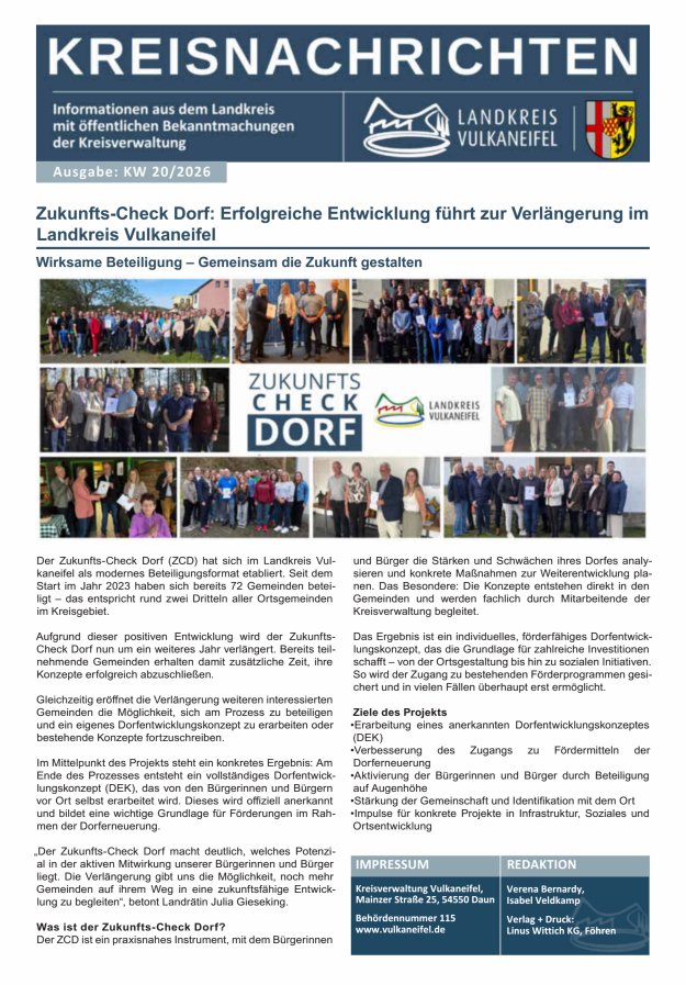 Kreisnachrichten Titelblatt 20/2026