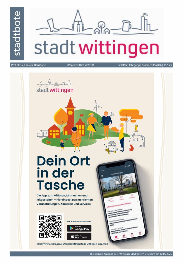 Wittinger Stadtbote Titelblatt 05/2026