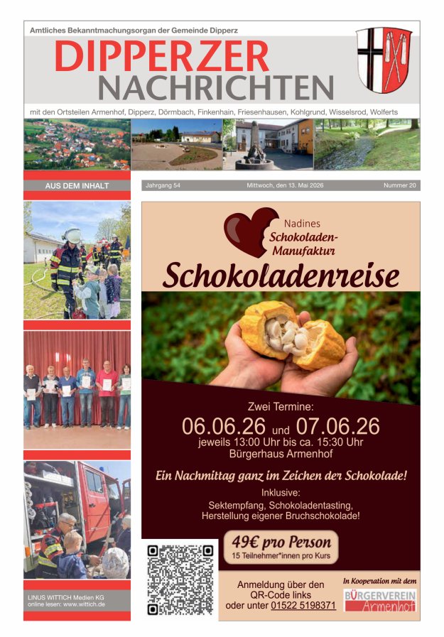 Dipperzer Nachrichten Titelblatt 20/2026