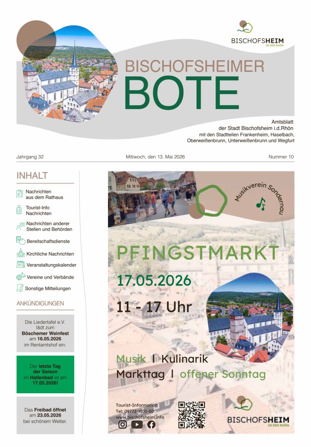 Bischofsheimer Bote Titelblatt 10/2026