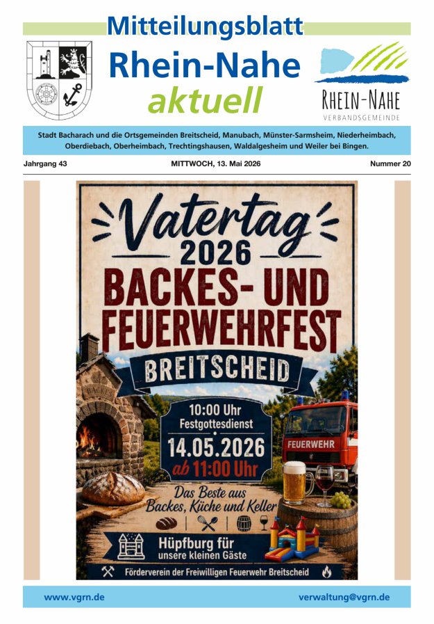 Rhein-Nahe aktuell Titelblatt 20/2026