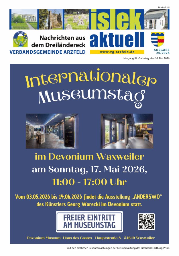Islek aktuell VG Arzfeld Titelblatt 20/2026