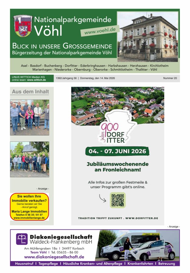 Blick in unsere Grossgemeinde Titelblatt 20/2026