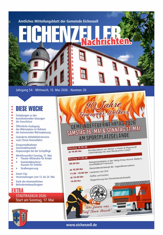 Amtliches Mitteilungsblatt der Gemeinde Eichenzell Titelblatt 20/2026