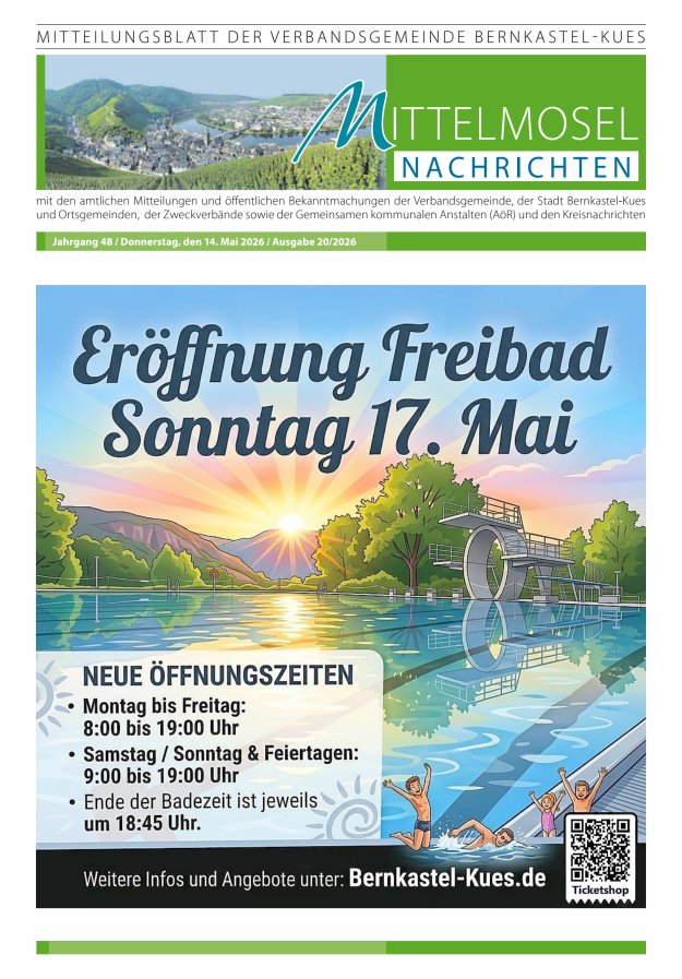 Mittelmosel-Nachrichten VG Bernkastel-Kues Titelblatt 20/2026
