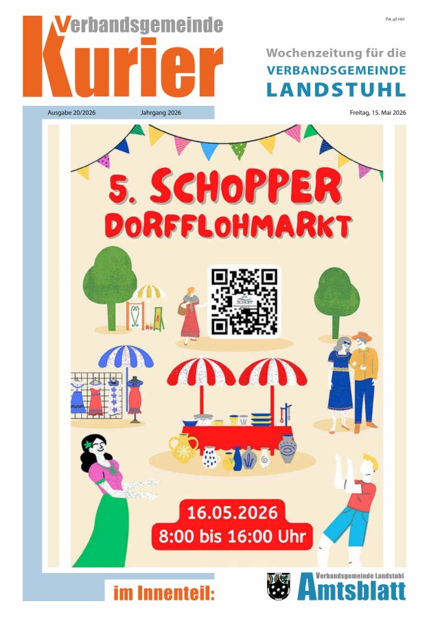 Verbandsgemeinde Kurier Landstuhl Titelblatt 20/2026