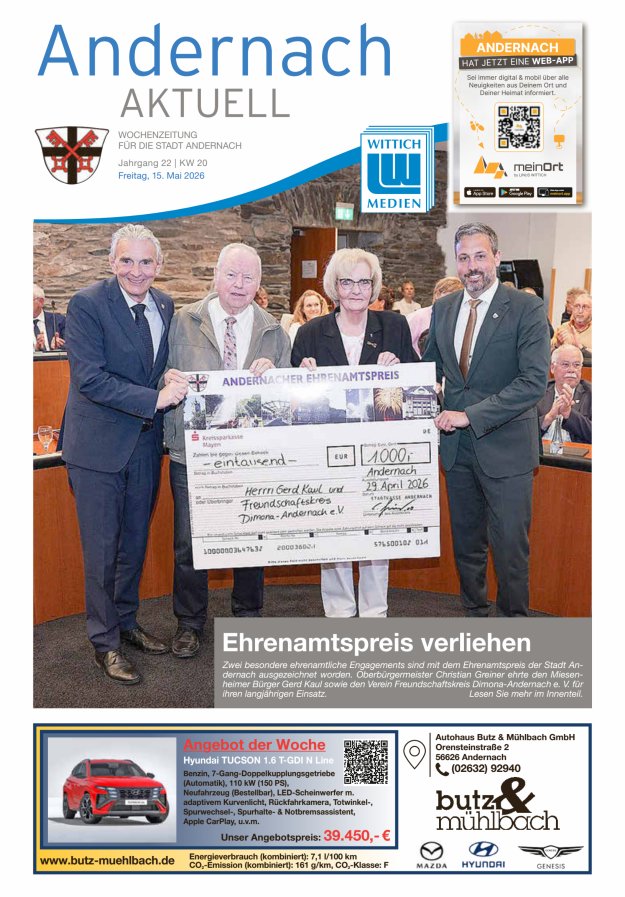 Andernach aktuell Titelblatt 20/2026