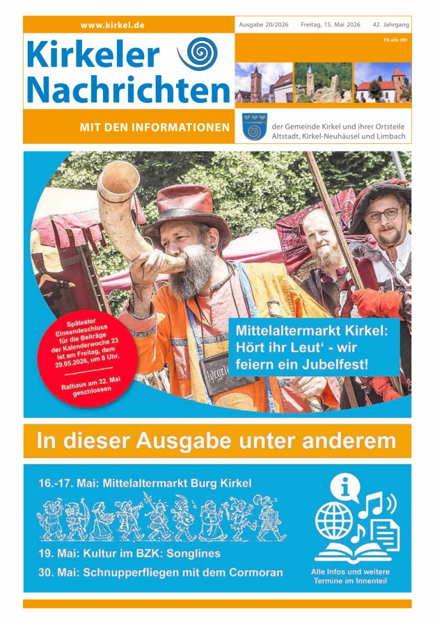 Kirkeler Nachrichten Titelblatt 20/2026