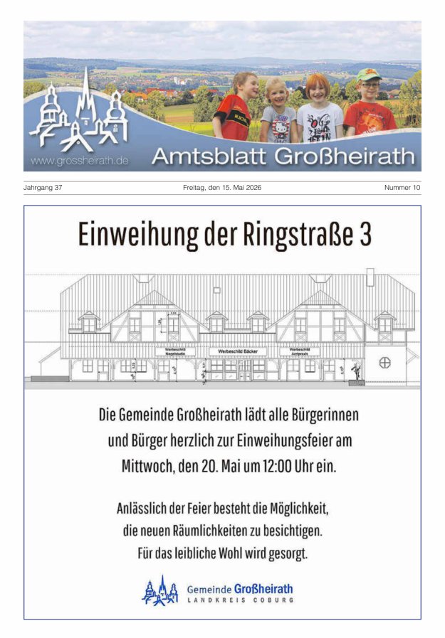 Amtsblatt Großheirath Titelblatt 10/2026