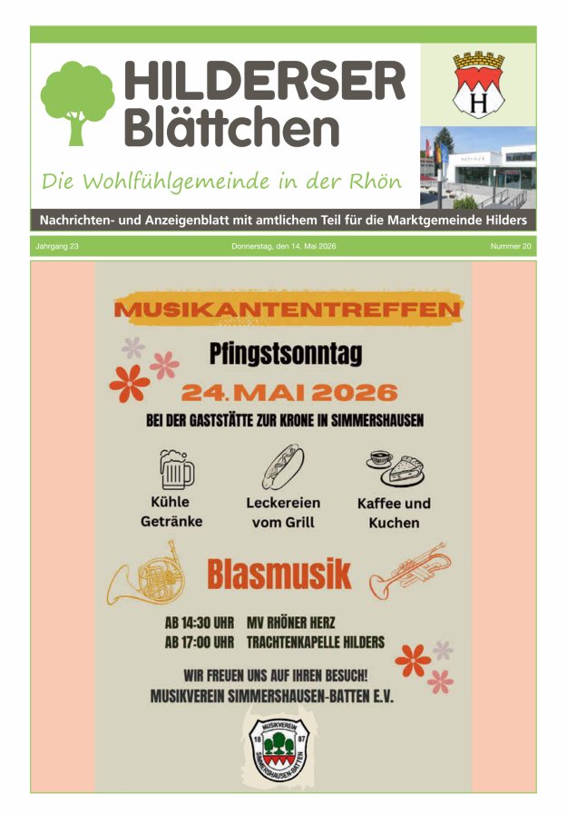 Hilderser Blättchen Titelblatt 20/2026