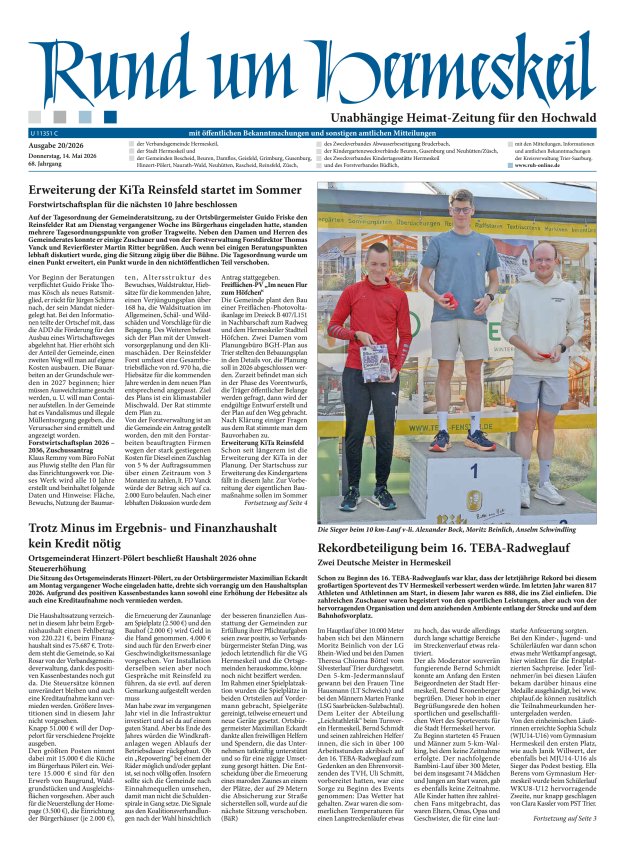 Rund um Hermeskeil Titelblatt 20/2026