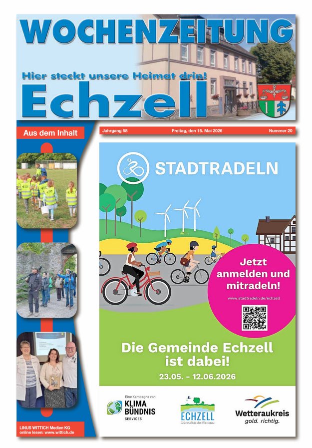 Wochenzeitung für die Gemeinde Echzell Titelblatt 20/2026