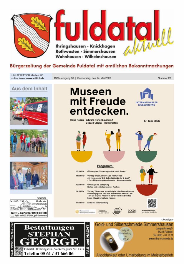 Fuldatal aktuell Titelblatt 20/2026