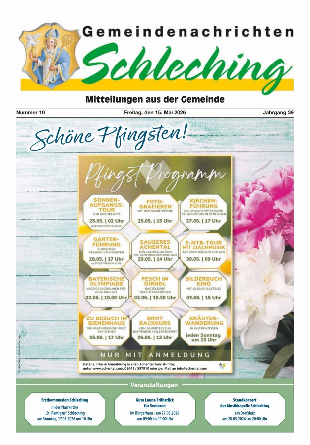 Gemeindenachrichten Schleching Titelblatt 10/2026