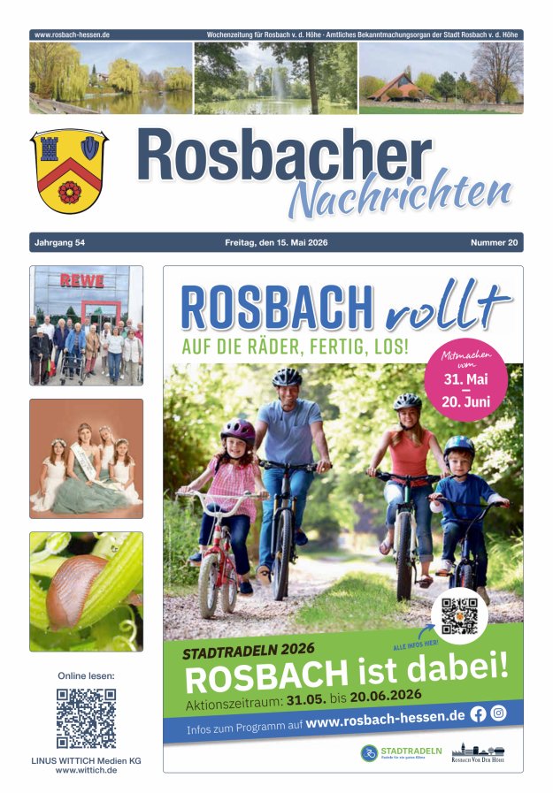 Rosbacher Nachrichten Titelblatt 20/2026