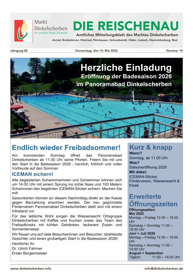 Die Reischenau Titelblatt 10/2026