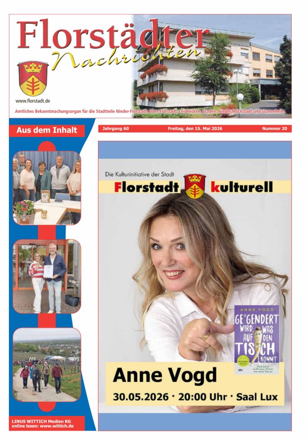 Florstädter Nachrichten Titelblatt 20/2026