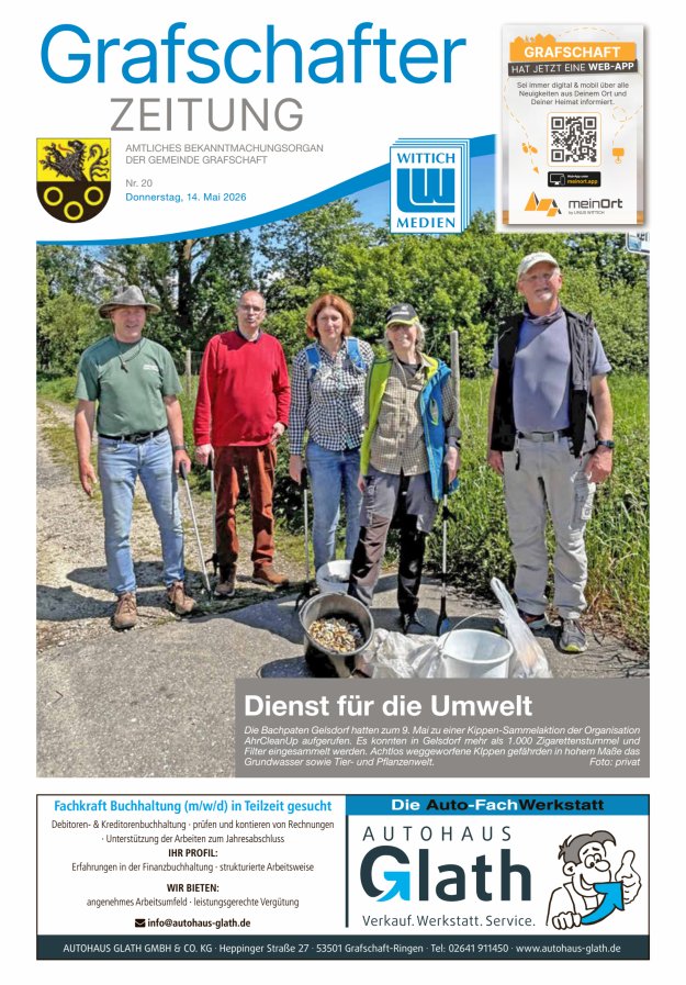 Grafschafter Zeitung Titelblatt 20/2026