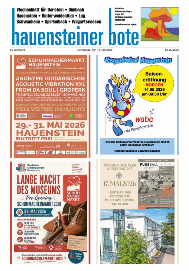 Hauensteiner Bote Titelblatt 20/2026