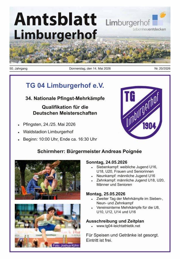 Amtsblatt Limburgerhof Titelblatt 20/2026