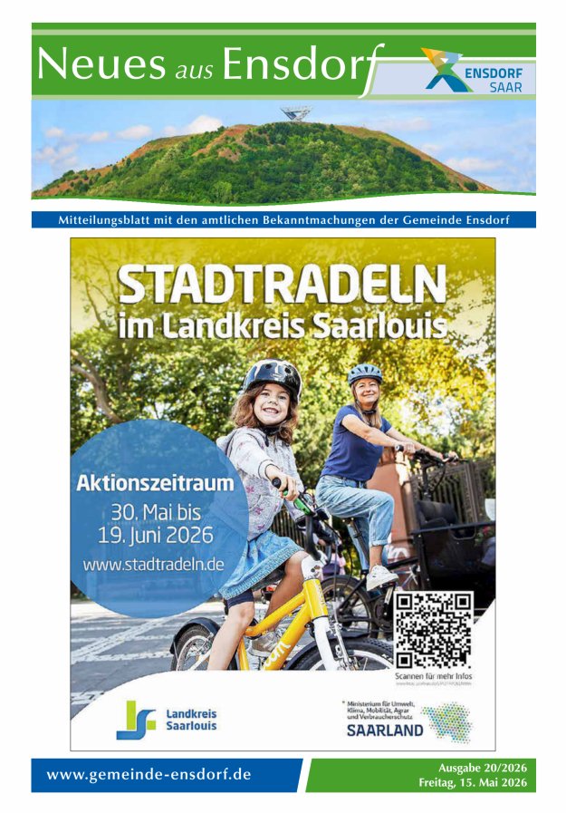 Neues aus Ensdorf Titelblatt 20/2026
