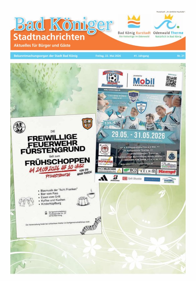 Bad Königer Stadtnachrichten und Badeblatt Titelblatt 21/2026