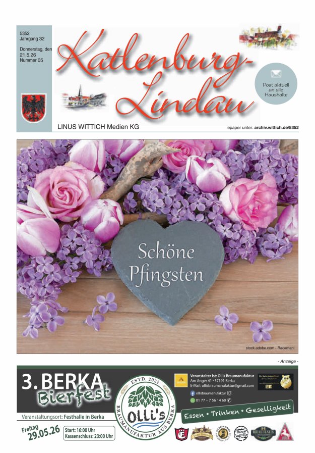 Blickpunkt Katlenburg Lindau Titelblatt 05/2026