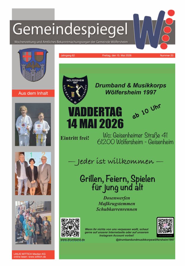 Der Gemeindespiegel Titelblatt 20/2026