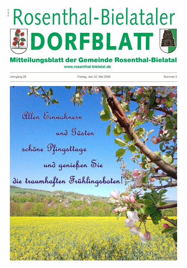 Rosenthal-Bielataler Dorfblatt Titelblatt 05/2026