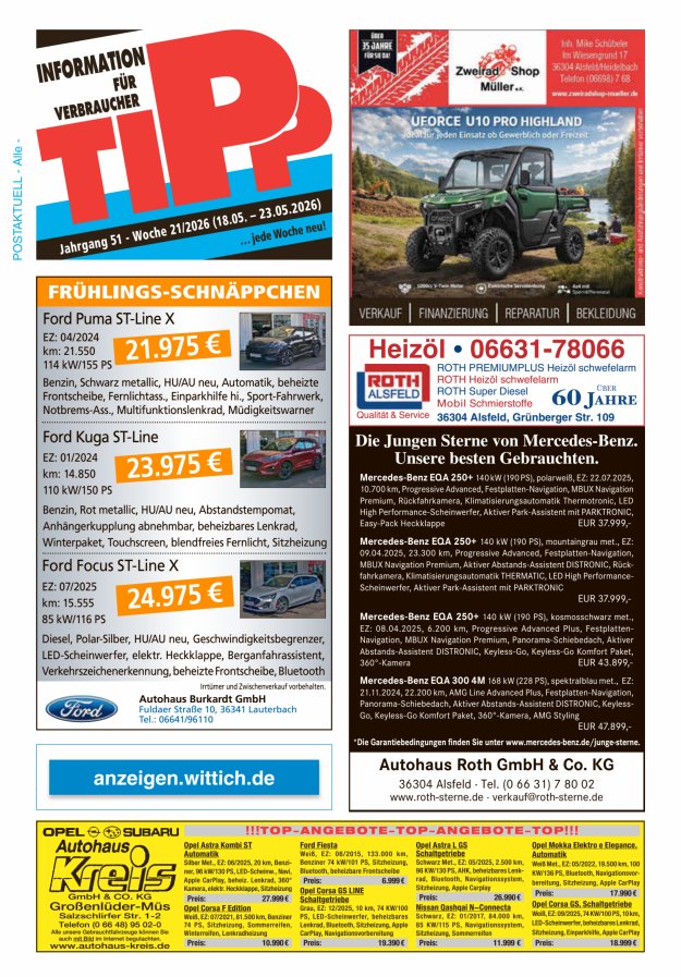 Tipp Vogelsberg Titelblatt 21/2026