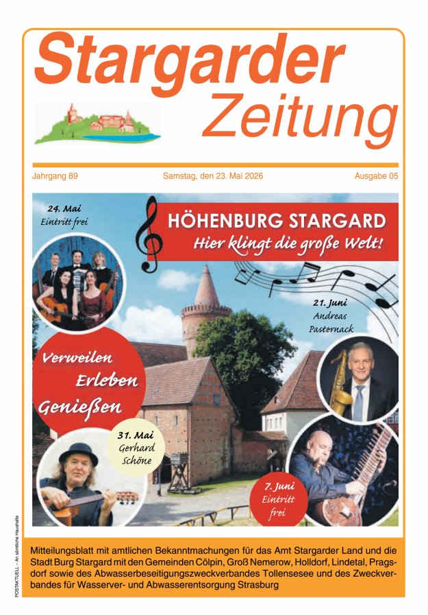 Stargarder Zeitung Titelblatt 05/2026