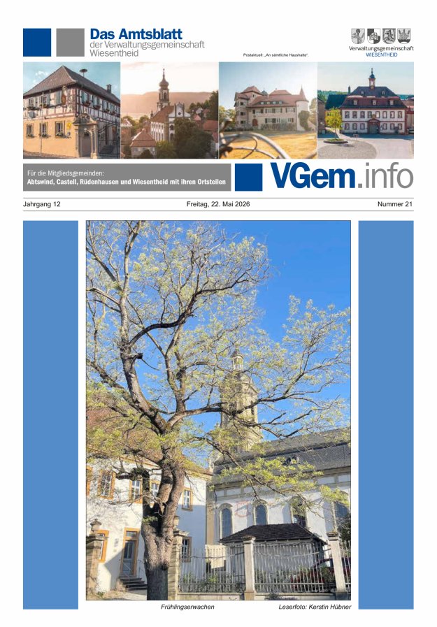 Wiesentheid Titelblatt 21/2026