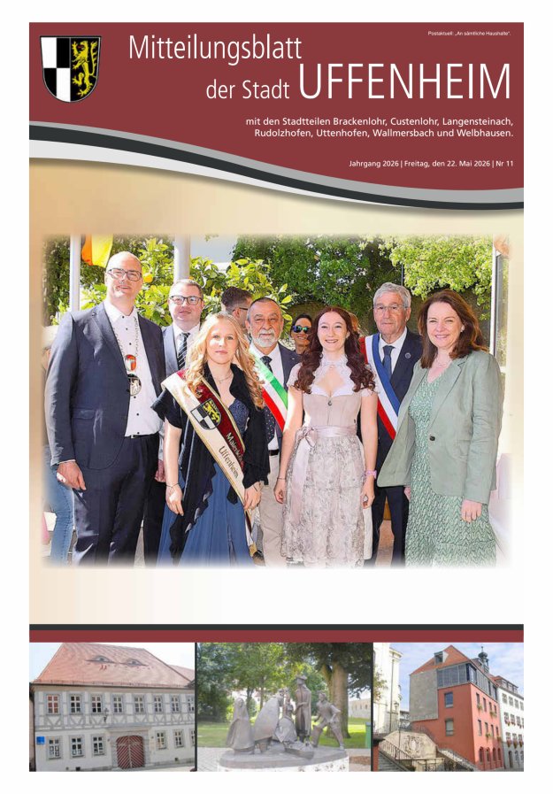 Mitteilungsblatt der Stadt Uffenheim Titelblatt 11/2026