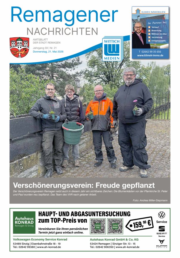 Remagener Nachrichten Titelblatt 21/2026